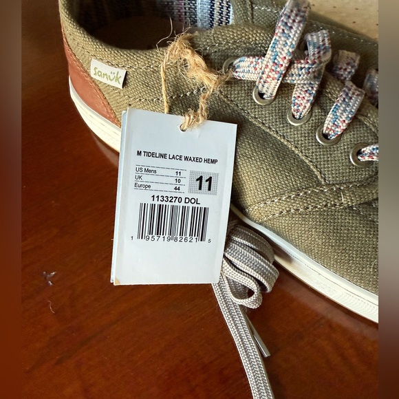 Sanuk M Tideline Lace Waxed Hemp Men’s Shoe Sz 11 NWT - Picture 2 of 11